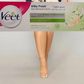 تصویر کرم موبر ویت Veetمدل شی باتر و گل زنبق Silky Fresh حجم 100 میل 