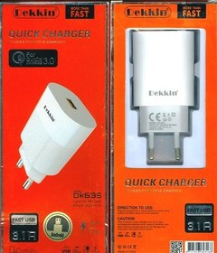 تصویر سرشارژر Dekkin مدل DK-817 همراه با کابل میکرو USB 