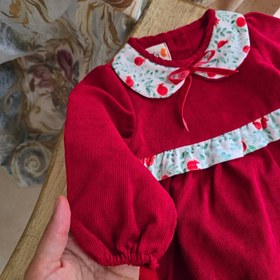 تصویر پیراهن یلدایی قرمز کد ۶۵ - ۱۸ الی ۲۴ ماه 