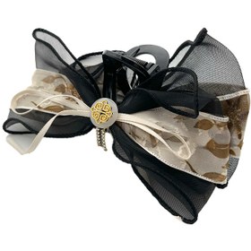 تصویر کلیپس پارچه ای پاپیون طرح دار 