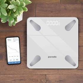 تصویر ترازوی بدن هوشمند پرودو مدل Lsbsc بلوتوث مشکی Porodo Lifestyle Bluetooth Smart Body Scale