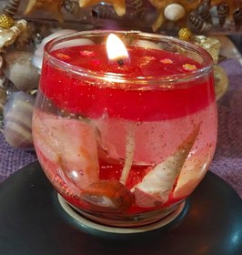 تصویر شمع تنگی ژله ای دریایی صدفی قرمز - قرمز candle_panah