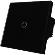 تصویر کلید لمسی تبدیل مدل Lemo - رنگ مشکی - حالت خاموش : قرمز و حالت روشن : سبز BGSM-HT