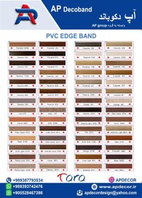 تصویر نوار لبه پی وی سی ضخامت یک میل ( تارا ) - رول 100 متري 0.8 در 19 طرحدار PVC EDGE BAND ( 1 mil TARA )