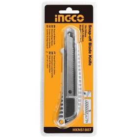 تصویر کاتر آلومینیومی اینکو Ingco HKNS1807 18mm Ingco HKNS1807 18mm Aluminum Cutter