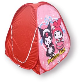 تصویر چادر بازی کودک فانتزی طرح کرومی 2 سایز ۱۳۰×۱۳۰ | بدنه مقاوم، فنر فولادی، طراحی کارتونی 