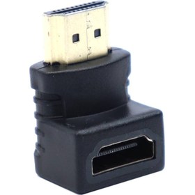 تصویر تبدیل مادگی به نری HDMI یک سر L Convert female to male HDMI one L head