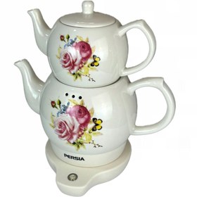 تصویر چای ساز پرشیا مدل PR8998 ظرفیت کتری ۱.۲ لیتر سرامیکی 