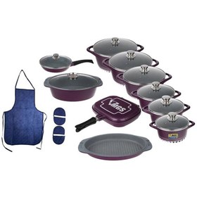 تصویر سرویس پخت و پز 20 پارچه ام جی اس مدل IC2027 MGS IC2027 Cookware Set 20 Pcs