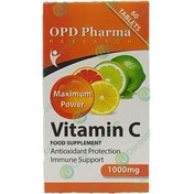 تصویر قرص ویتامین سی او پی دی فارما 1000 میلی گرم بسته 60 عددی OPD Pharma Vitamin C 1000 Mg Maximum Power 60 Tablet