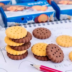 تصویر پاک کن بیسکوییتی بسته ۶ عددی کد 036 Cookies erasers