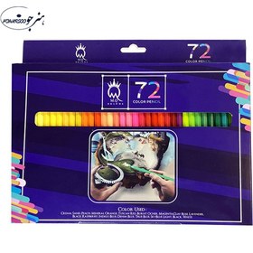 تصویر مداد رنگی 72 رنگ MQ 