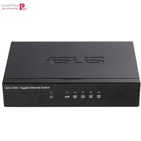 تصویر سوئیچ 5 پورت گیگابیتی ایسوس مدل GX-U1051 Switch: Asus 5-Port Gigabit Desktop GX-U1051