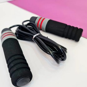 تصویر طناب ورزشی بدن سازی JumpRope دسته اسفنجی ( مشکی - طوسی ) 