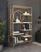 تصویر استند دکور و کتابخانه فلزی مناسب محل کار و اتاق و نشیمن 