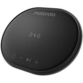 تصویر اسپیکر قابل حمل و شارژر بی‌سیم موتورولا به همراه میکروفون مدل Motorola ROKR 500 Motorola Bluetooth Speaker with Wireless Charging Pad - ROKR 500 with Microphone