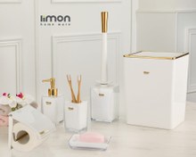 تصویر ست سرویس بهداشتی 6 پارچه لیمون مدل کلاسیک - کرم 