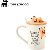 تصویر ماگ درب دار کاراجا New year elk 