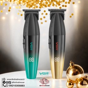 تصویر ماشین اصلاح خط زن وصفر زن حرفه ای وی جی آر مدل VGR V-906 (مشکی-طلایی) - مشکی آبی VGR V-906 trimmer