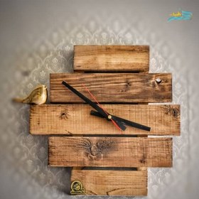 تصویر ساعت دیواری چوبی 