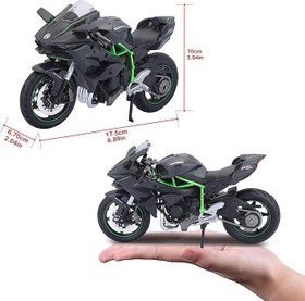 تصویر ماکت موتور Kawasaki Ninja H2R مقیاس ۱:۱۲ 