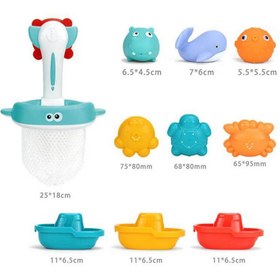 تصویر اسباب بازی حمام 10 تکه هانگر | Huanger مدل HE0248 