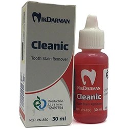تصویر محلول لکه بر دندان نیک درمان Cleanic 