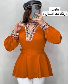 تصویر شومیز زنانه و دخترانه مجلسی مدل یلدا 