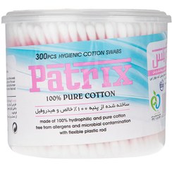تصویر گوش پاک‌کن پاتریکس بسته 300 عددی Patrix Hygienic Cotton Swabs 300PCS