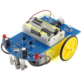 تصویر DIY Smart Tracing Robot Car Kit D2-1 DIY kit Intelligent Introductory Electronic Unassembled 