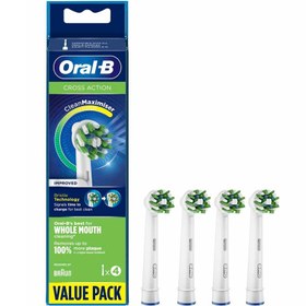 تصویر سری مسواک برقی اورال-بی CrossAction بسته 4 عددی Oral-B CrossAction Toothbrush Heads