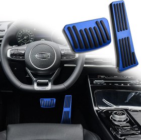 تصویر ANFOKAS for Hyundai Tucson Palisade Sonata Santafor Kia K5 Sportage Sorento Stinger Telluride Cadenza Carnival Optima Accessories Foot Pedal Cover Brake and Accelerator Pedal Pads -Blue - ارسال 10 الی 15 روز کاری 