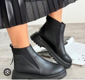 تصویر نیم بوت زنانه اکو مدل ۹۵ چرم مشکی 