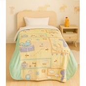تصویر پتوی کودک طرح مدرسه حیوانات سایز ۱۰۰ در ۱۴۰ سانتی متر دو لایه 