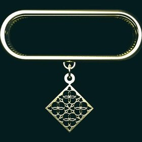 تصویر آویز ساعت طلا 18 عیار زنانه مدوپد مدل هندسی کد SG1-1224 