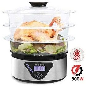 تصویر بخارپز 3 لایه سانفورد مدل SF5755FS FOOD STEAMERSANFORD SF5755FS 800W