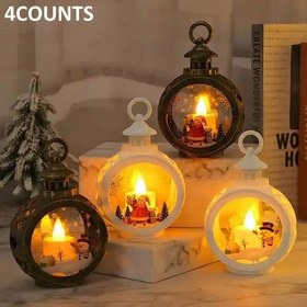 تصویر فانوس دکوری LED گرد کریسمسی 