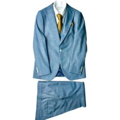 تصویر کت و شلوار آبی آریوان SS77 