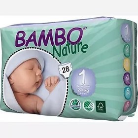 تصویر پوشک نوزاد برند بامبو نیچر Bambo nature diapers size1 