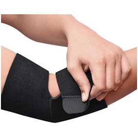 تصویر آرنج بند نئوپرنی فری سایز کد 210770 آدور Elbow neoprene support with pressure adjustable Ador