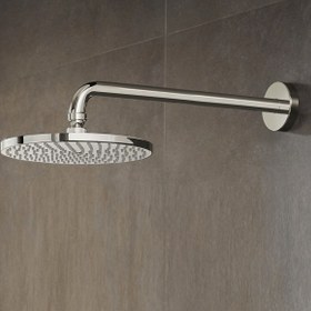 تصویر سردوش hansgrohe به همراه بازوی دیواری مدل Raindance S 240 کد 27607000 Hansgrohe Raindance S Overhead shower 240 1jet PowderRain with shower arm