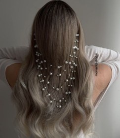 تصویر تل مرواریدی - نقره ای 