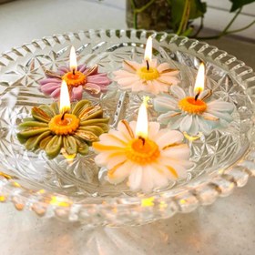 تصویر گیفت شمع گل بابونه 