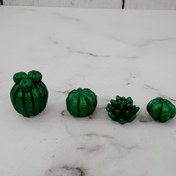 تصویر قالب شمع مدل کاکتوس 4تایی سری B Silicone candle mold