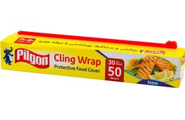 تصویر روکش محافظ غذا ۵۰ متری عرض ۳۰ سانت تیغ‌ریل – تولید شرکت پیلگون - بسته /food-cover-roll-50m-30cm-cutter-rail-pilgon