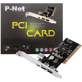 تصویر کارت PCI کپچر 1394 + کابل پی نت P-net 