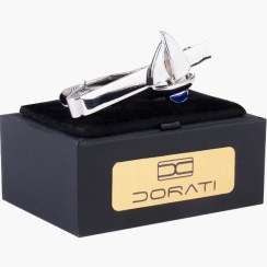 تصویر گیره کراوات قایق نقره ای 