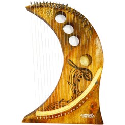 تصویر چنگ رومی چوب طبیعی مدل ماه برند باروک 