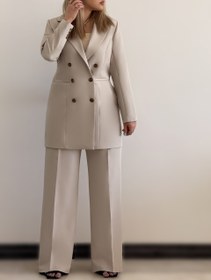 تصویر کت شلوار اندامی 