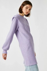 تصویر لباس کوتاه آستین بلند یقه بنفش زنانه 1KAL88045IK برند Koton (کوتون) به رنگ بنفش در دسته لباس مجلسی و شومیز 